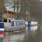 Canal boat in winter