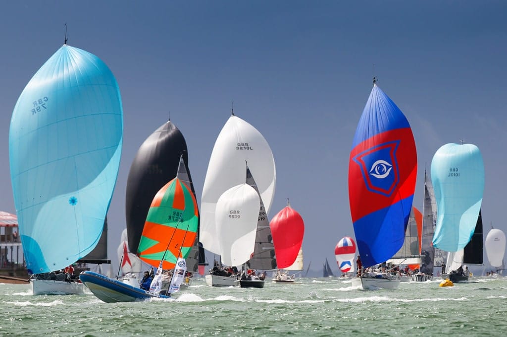 Boats billowing along in Cowes Week - just one of the many boat shows and marine industry events taking place around the world