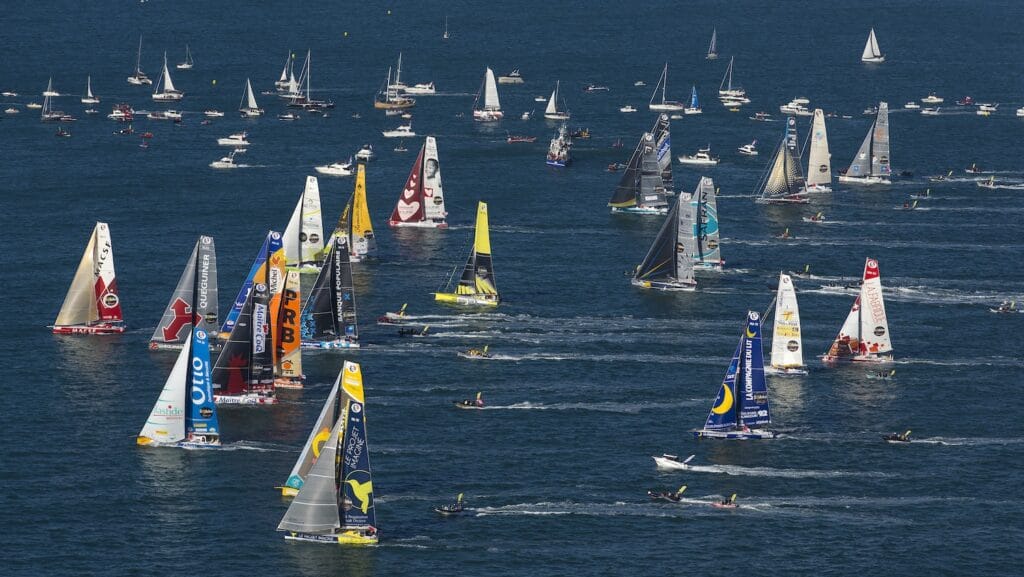 Fleet at start of the Vendee Globe