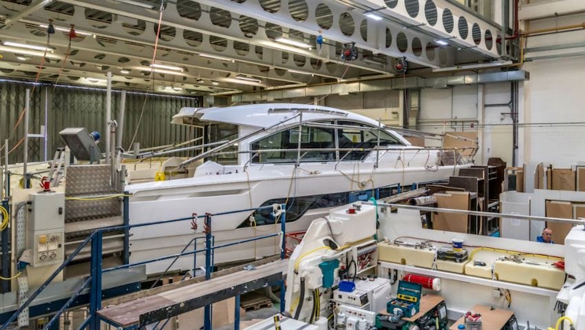 Fairline Yachts' factory in Oundle, Northamptonshire.