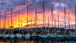 A marina in Gaeta, in the Italian province of Latina.