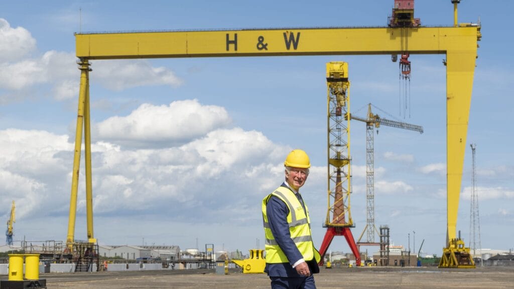 Prince Charles Visit to Harland & Wolff Shipyard Belfast by David Cordner Photography
