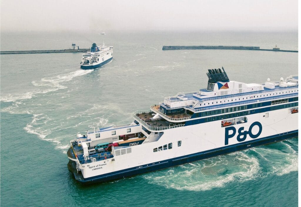 P&O ferry coming into port.