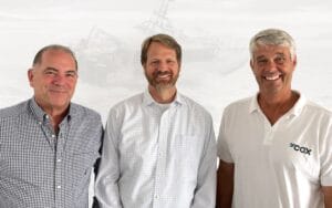 Cox Marine's regional North American team three men