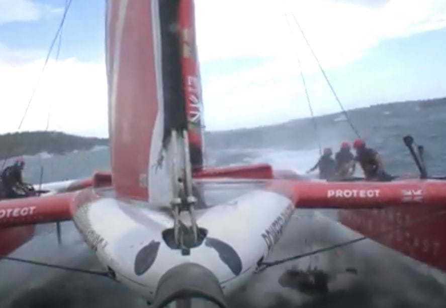 WATCH Brit goes overboard in chaotic SailGP race
