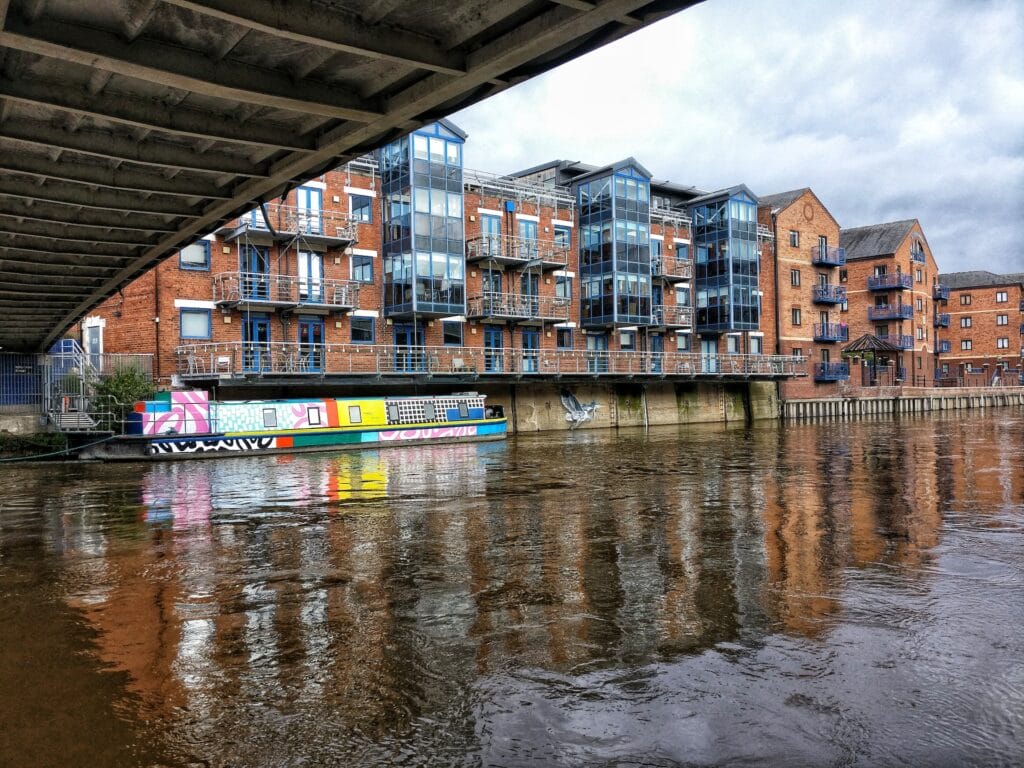 Canal boat in Leeds