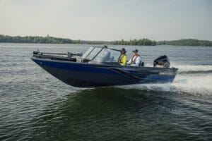 Crestliner Super Hawk fast speedboat on the water