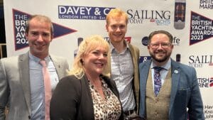 group of professionals celebrating award