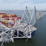 Baltimore Francis Scott Key Bridge shortly after collapse.
