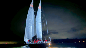 Boat at night