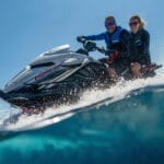 coouple on jet ski from waterline