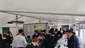 students at careers fair
