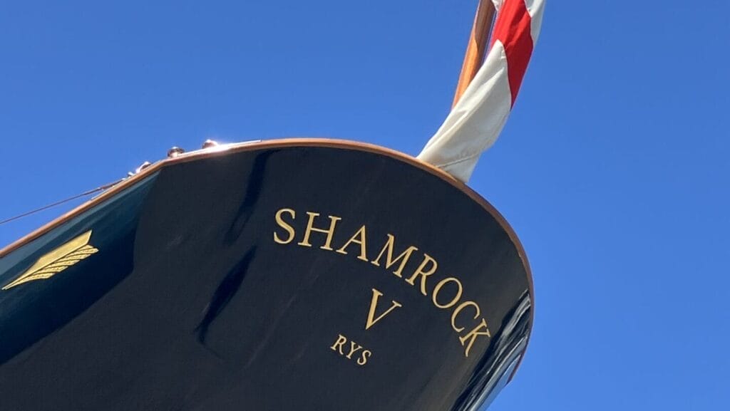 Shamrock V at Shamrock Quay.