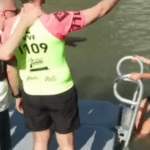 Paris Mayor swims in the Seine.