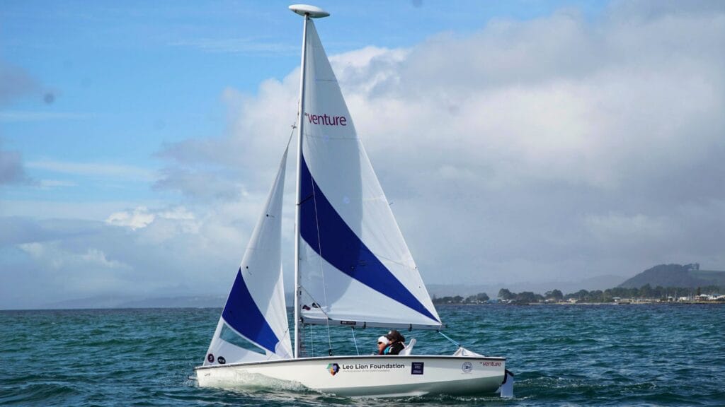 small sail boat on the water