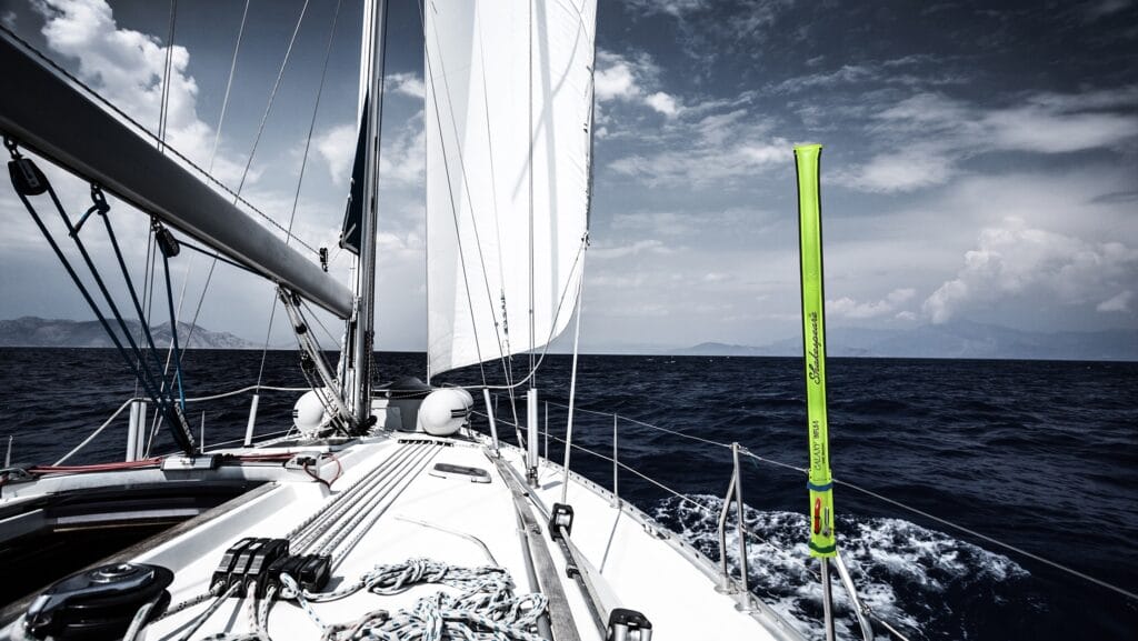 A yacht with an antennae from Shakespeare Marine