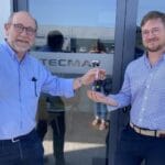 Thierry Lambot, founder of Tecmar, and his son Martin Lambot, new president of the company.