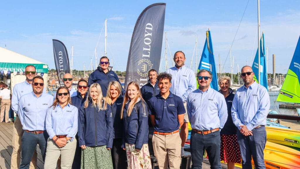 group of people in front of pontoons