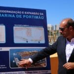 man presenting plan for marina de portimao development