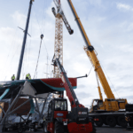 New Zealand boat prior to crane accident during America's Cup