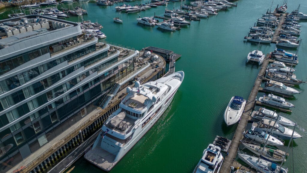 Aerial view of Ocean Village Marina