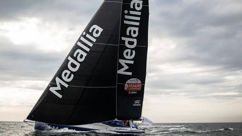 Pip Hare's boat Medallia ready to take part in Vendée Globe 2024