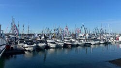 Boats in line in marina ready for SIBS 2024