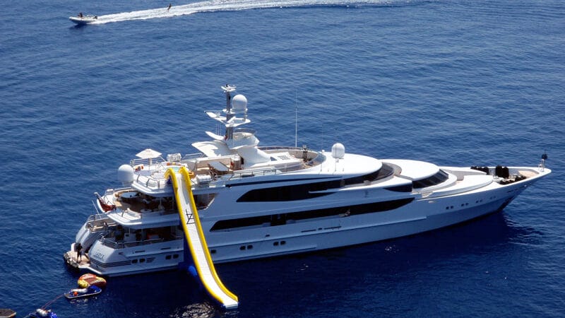 Yacht Featuring Slide and Jet Ski