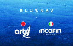 logos of Incofin and Arti for BlueNav marine