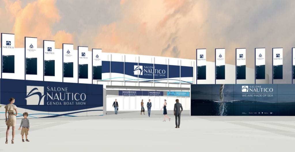 rendering of entrance to boat show 