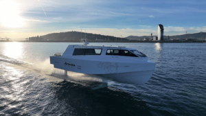 Artemis Technologies ferry rises above water