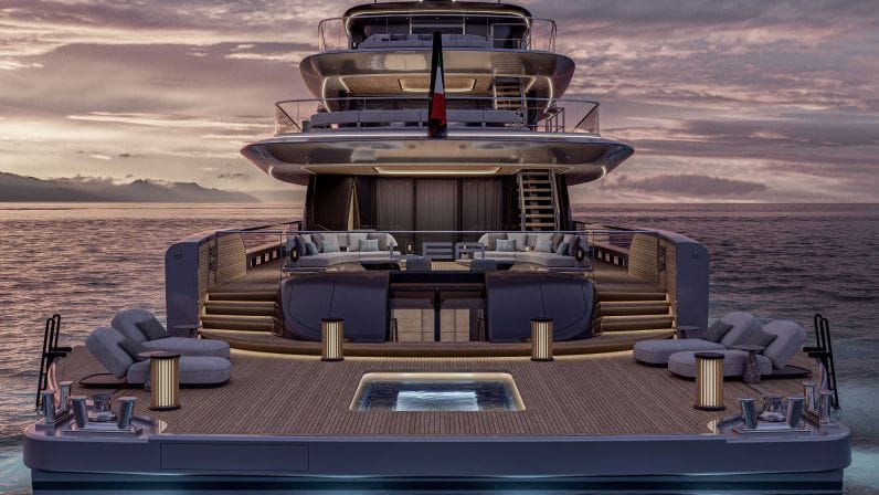 Baglietto 56m superyacht rendering