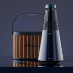 Two speakers on a table