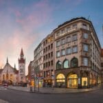 Panorama of Marienplatz in Munich, Germany
