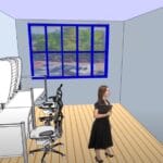 Waterfront offices at marina