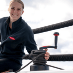 Sailor onboard using a winch from Ronstan