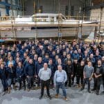 The Team at Cockwells Modern & Classic Boatbuilding. Image courtesy of Cockwells.
