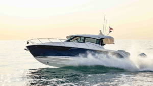 Tiara Yachts with Imtra supplied Zipwake system powers across water