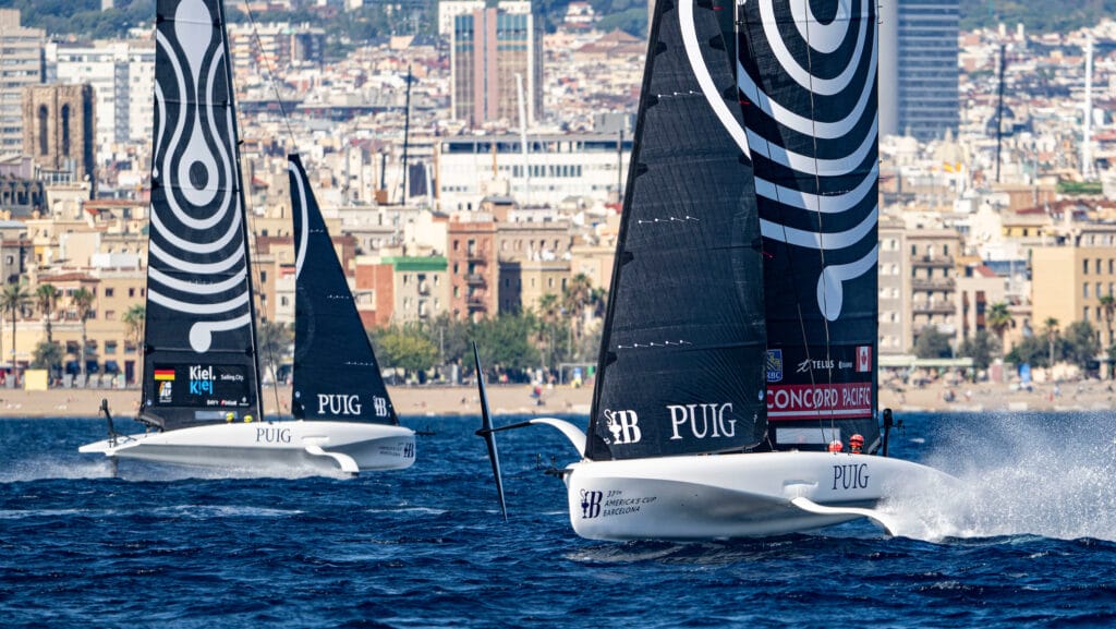 October 08, 2024. 37th America’s Cup -Puig Women's America's Cup, Race Day 3 - Group B. Concord Pacific Racing Women's Team, Women's AC Team Germany