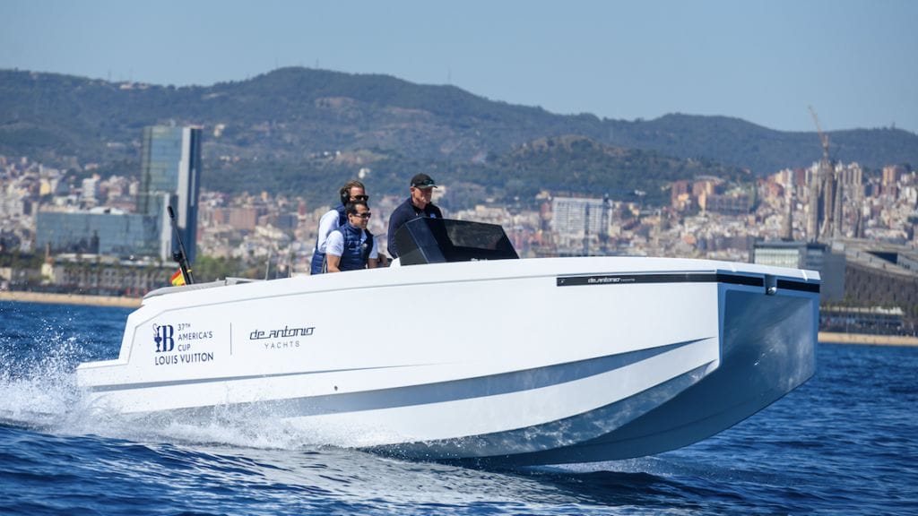 De Antonio Yachts E23 electric boat in Barcelona