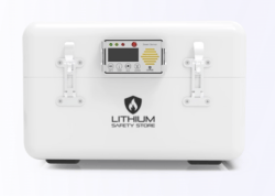 Lithium storage solutions white case with number padlock