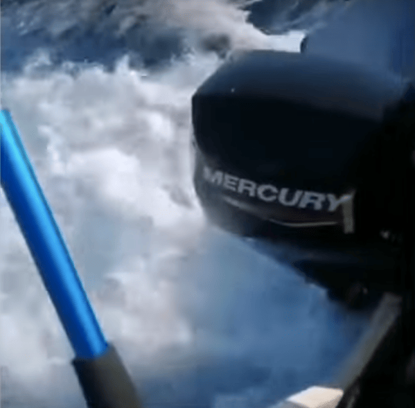 Mercury outboard being used by people smuggler who said he preferred Yamaha outboards