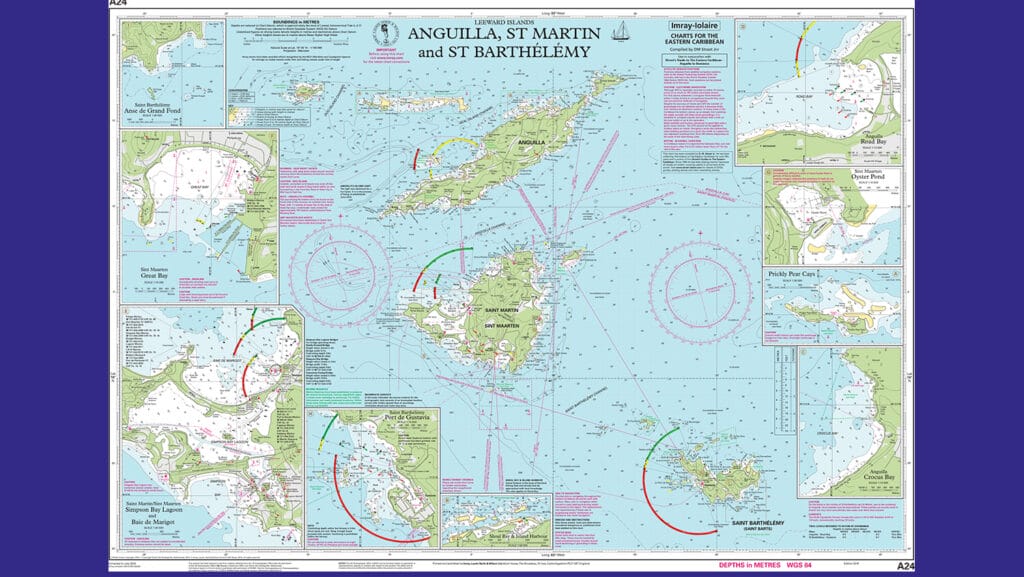 Imray maritime chart map of Anguila