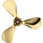 a gold propeller