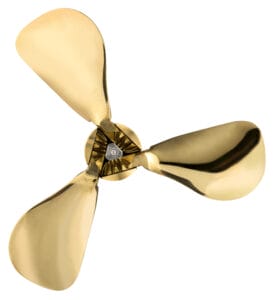 a gold propeller