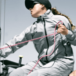 Sailor wears Henri-lloyd's new dynamic range onboard boat - in grey