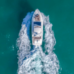 overhead image of boat