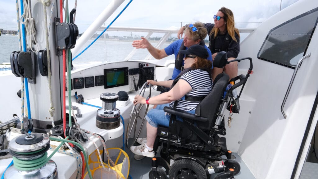 Wheelchair accessible boat