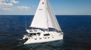 antares 44 catamaran under sail