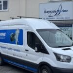 marine chandlery white van outside bayside marine store